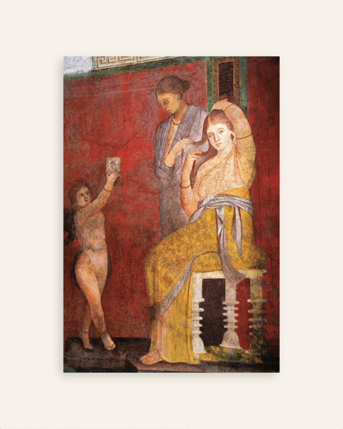 Poster do fresco da mulher a ser penteada, Villa dos Mistérios