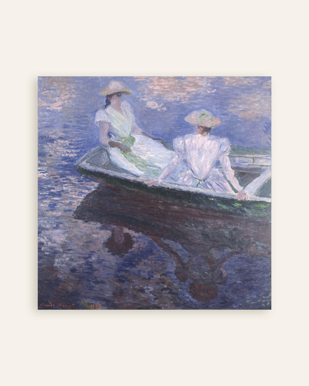 Poster Raparigas num Barco (1887), de Claude Monet, miniatura