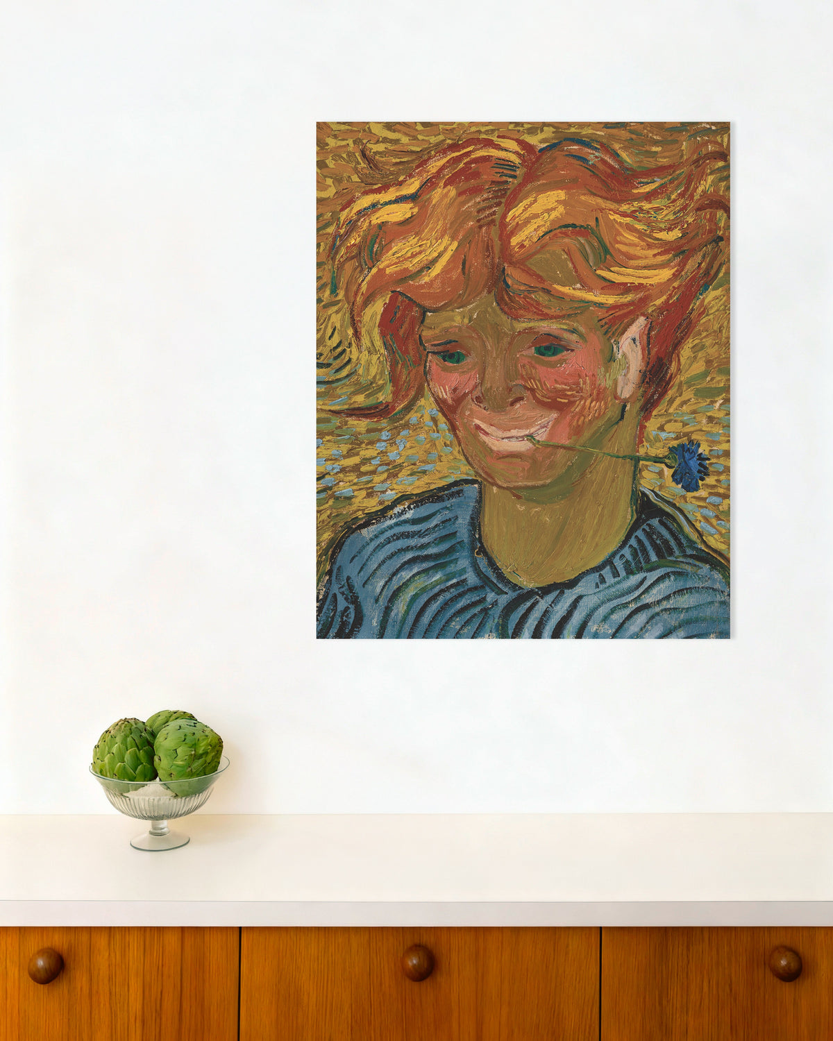 Poster de Jovem com uma centáurea (1890), de Vincent van Gogh